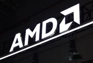 AMD logo on a black background