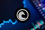 BitTorrent logo on a trading chart backgroun