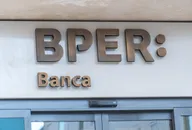 BPER Banca sign above the entrance of a bank branch