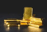 Gestapelte Goldbarren
