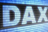DAX index shown on a digital screen.
