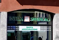 Entrance of an Intesa Sanpaolo bank branch