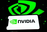 NVIDIA logo displayed on a smartphone screen with a glowing green NVIDIA background