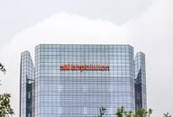 Houston, Texas, USA - September 22, 2018: Sign of BHP Billiton Petroleum on BHP Billiton Tower, an Anglo-Australian multinational mining, metals and petroleum dual-listed public company.