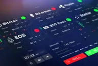 Screen showing cryptocurrencies and their prices