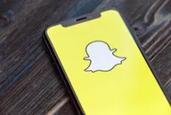 Snap logo on a smartphone screen