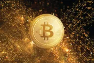 A stylised bitcoin gold coin