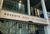 Signage outside the entrance of the Reserve Bank of Australia building in Sydney, Australia.