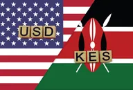 US and Kenyan currency codes on national flags
