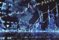 US Russell 2000 forecast: Will the index recovery sustain? Global stock market concept with circle world map and financial chart and diagram at dark background. 3D rendering