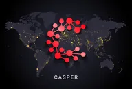 Casper crypto currency digital payment system blockchain concept.