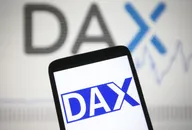 DAX-Index-Logo auf einem Smartphone angezeigt
