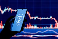 Toncoin logo on a smartphone screen