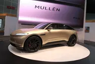 The Mullen Five vehicle displayed at the 2021 LA Auto Show in Los Angeles