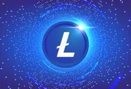 Litecoin LTC banner. LTC coin cryptocurrency concept banner background.