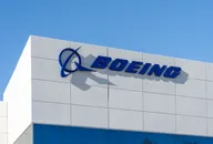 Boeing company logo displayed on the exterior of a corporate building