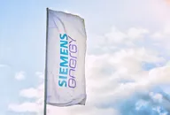 Siemens Energy flag on a pole