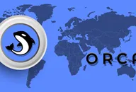 Orca (ORCA) price prediction: Will ORCA uptick again? Orca ORCA decentralized cryptocurrency logo placed in white 3d coin with typography wallpaper.