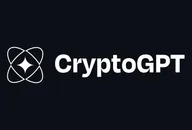 CryptoGPT cryptocurrency GPT Token, Cryptocurrency logo on isolated background with text.