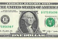 1 Dollar Note Isolated On a White Background