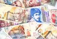 Georgian lari.Money.Bill.