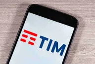 TIM logo displayed on a smartphone screen