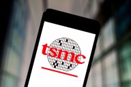 In this photo illustration the Taiwan Semiconductor Manufacturing Company (TSMC) logo is displayed on a smartphone.