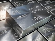 Platinum bars stacked next to each other