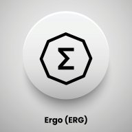 Creative block chain based crypto currency Ergo (ERG) logo vector illustration design. Can be used as currency icon, badge, label, symbol, sticker and print background template