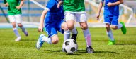 Football players on the pitch