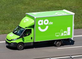 AO delivery van A picture of an AO delivery van on a motorway