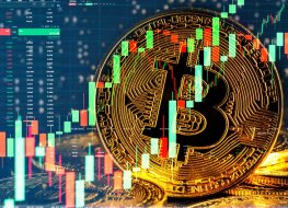 Bitcoin (BTC) coin around chart depicting market moves