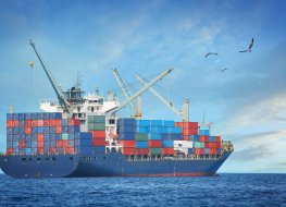 Container ship on the sea. Photo: Getty 
