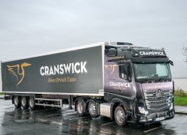 A lorry in the livery of UK food producer Cranswick