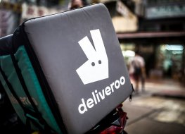 Deliveroo rider on road