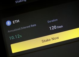 Someone staking ETH on an exchange