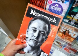 Photo of Musk on Newsweek Magazine