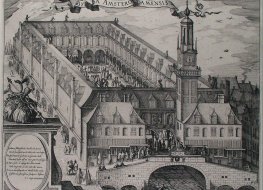 Engraving depicting Amsterdam Stock Exchange