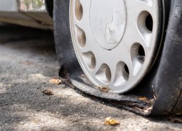 Photo of flat tire