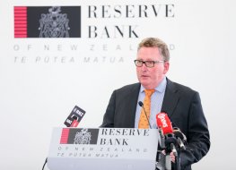RBNZ Governor Adrian Orr speaking at a press conference