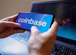 Coinbase logo seen displayed on a smartphone screen