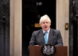 Boris Johnson delivers his farewell address as PM outside 10 Downing Street