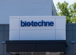 Bio-Techne logo on company office