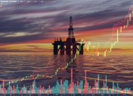Illustration of volatile oil prices