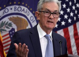 Chairman Jerome Powell Holds A Press Conference At The Federal Reserve