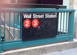 Wall Street subway station 