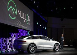 Mullen 5 launch at Los Angeles Auto Show. Photo: Getty