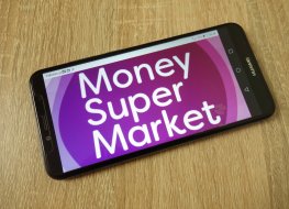 Moneysupermarket logo on a mobile phone