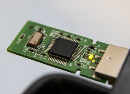 NAND flash drive plugged into a computer