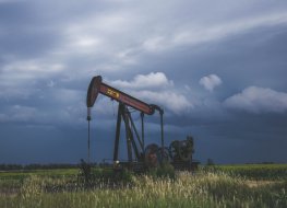 Oil pump in field